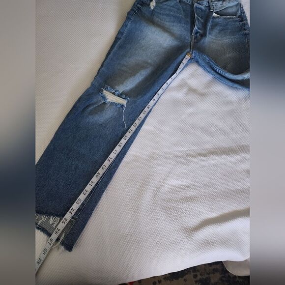 Frame denim le original denim distressed jeans raw hem - Picture 14 of 14